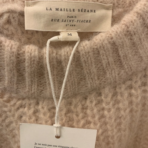Sezane Cream Ribbed Sweater - Picture 2 of 6